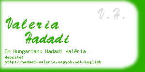 valeria hadadi business card